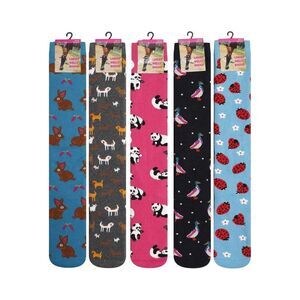 Soxy Womens/Ladies Assorted Designs Socks (Pack of 5) / Multicolored